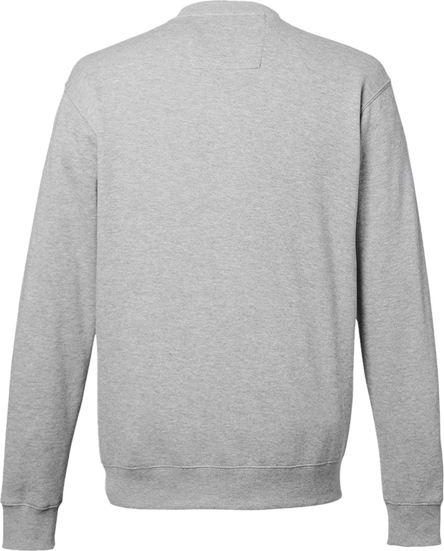Rear View of Oxford Heather Anchor Fleece Crewneck Sweatshirt - N17175