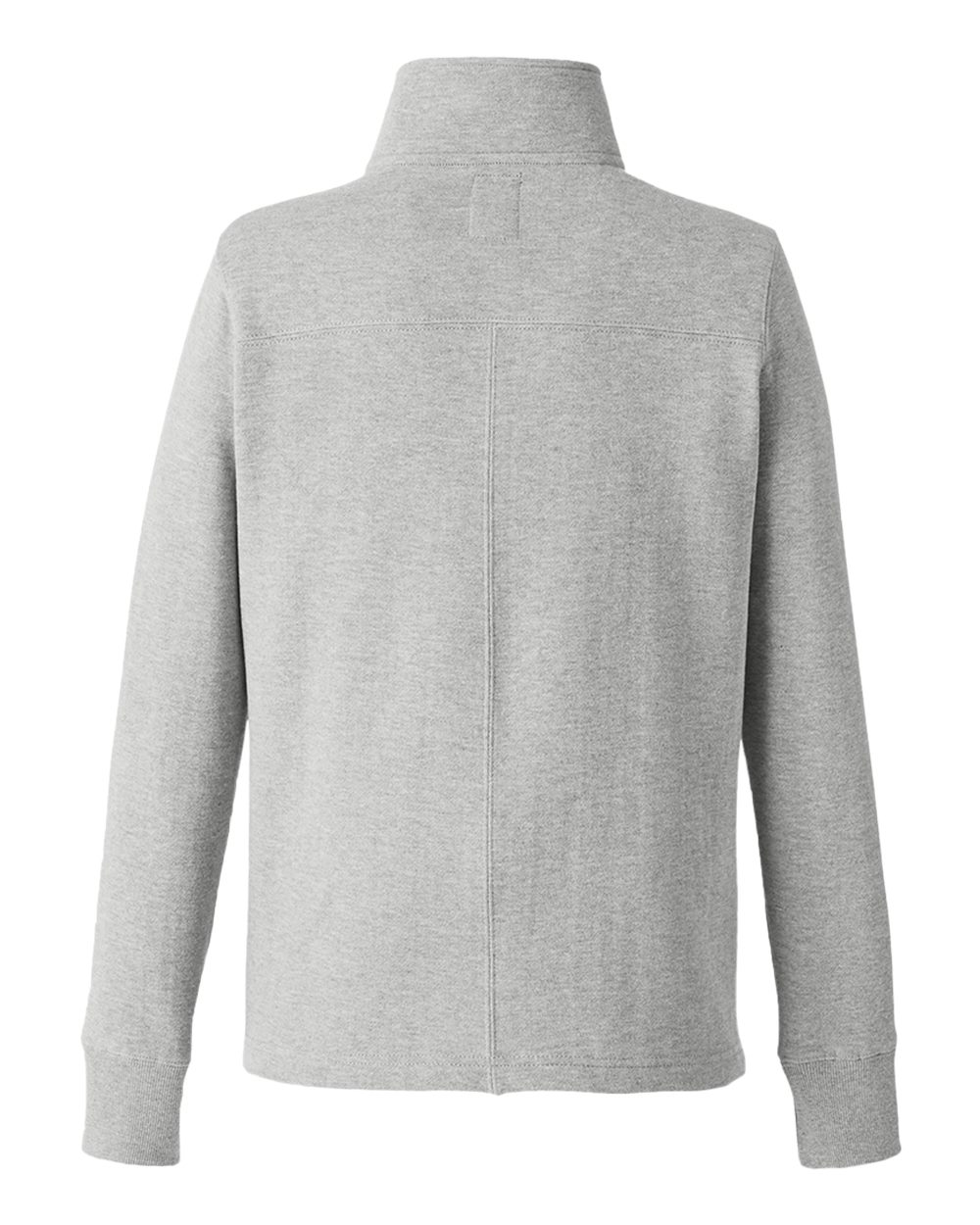 Rear View of Oxford Heather Women's Anchor Fleece Quarter-Zip Sweatshirt - N17397