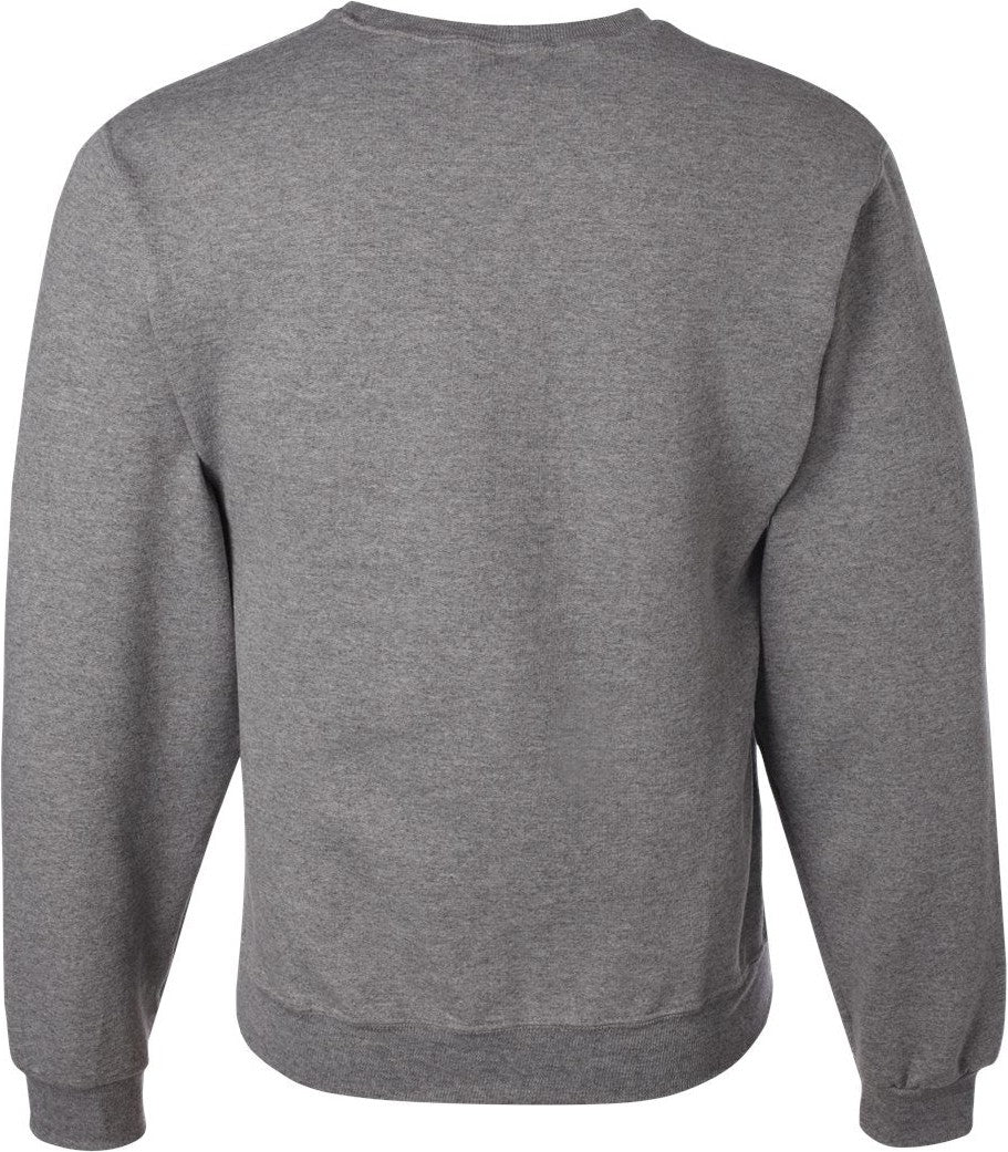 Rear View of Oxford NuBlend® Crewneck Sweatshirt - 562MR