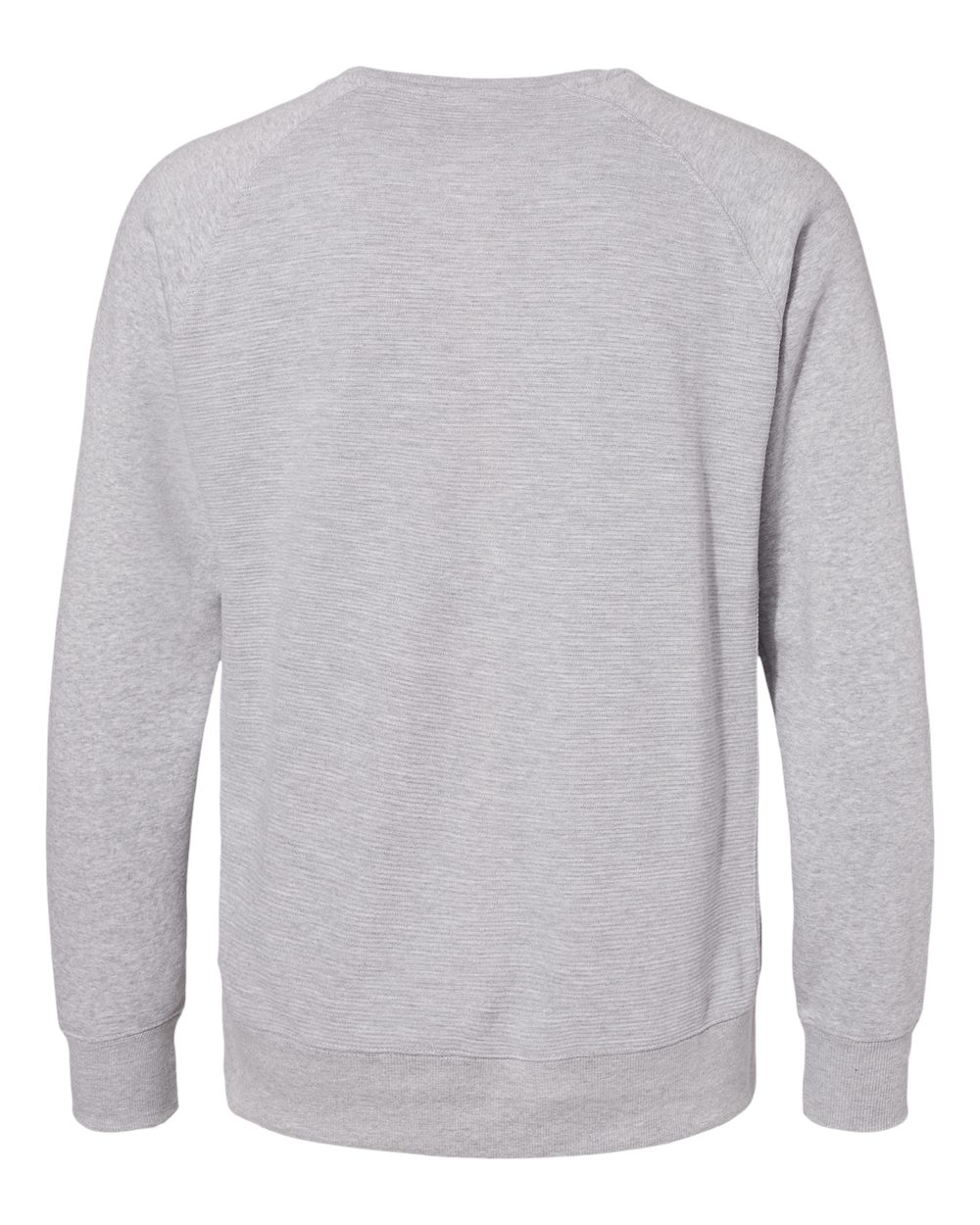 Rear View of Oxford Ripple Fleece Raglan Crewneck Sweatshirt - 8707