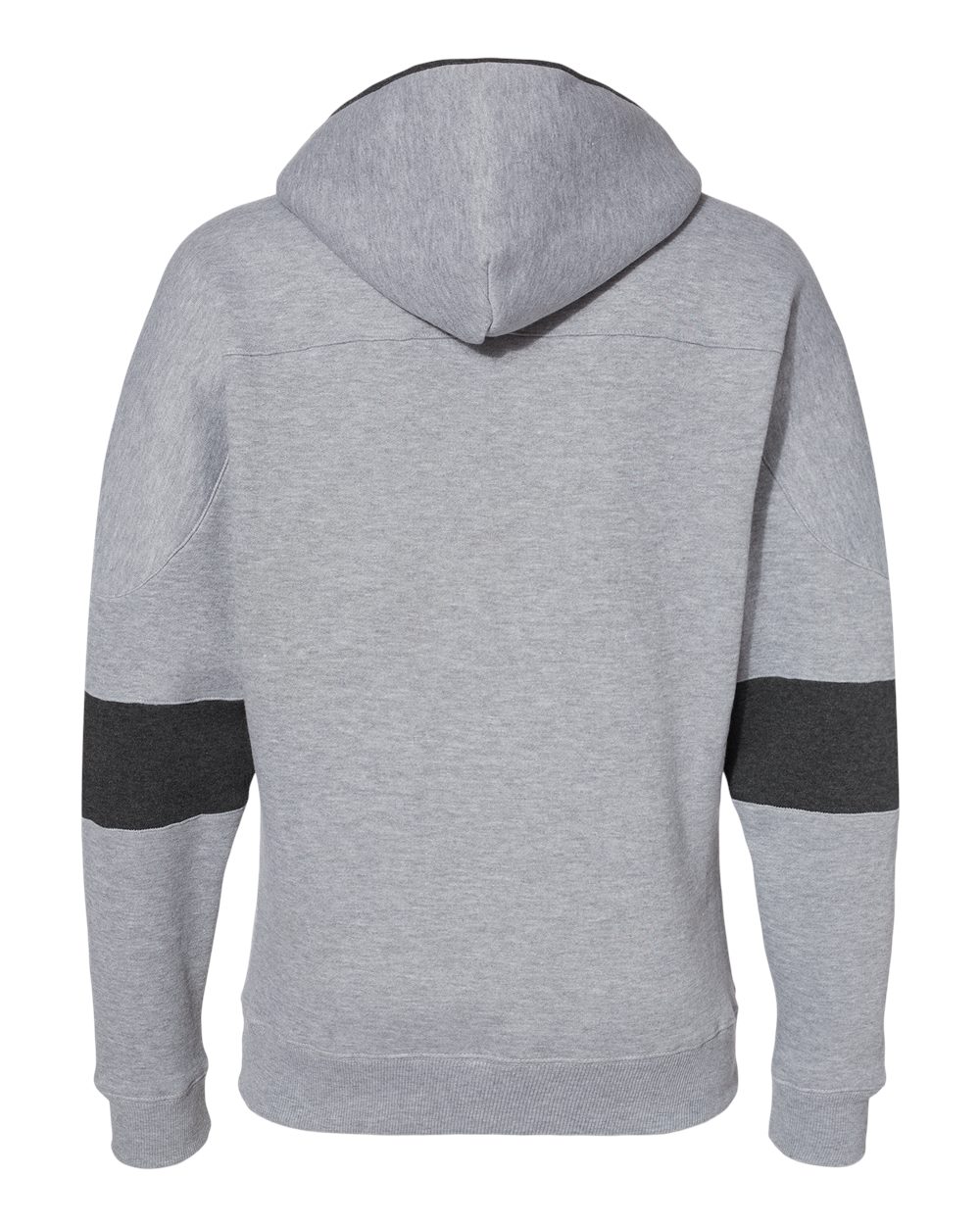 Rear View of Oxford Sport Lace Colorblocked Fleece Hooded Sweatshirt - 8832