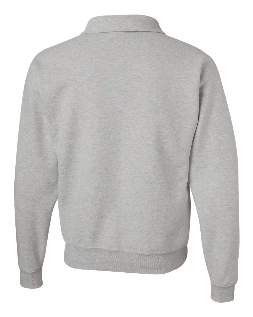 Rear View of Oxford Super Sweats NuBlend® Quarter-Zip Cadet Collar Sweatshirt - 4528MR