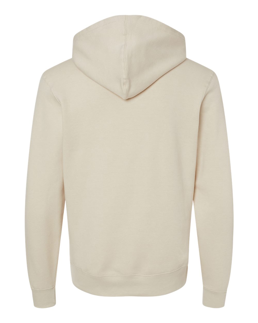 Rear View of Oyster BTB Fleece Hooded Sweatshirt - 8720