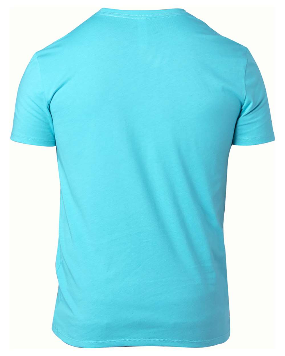 Rear View of Pacific Blue Ultimate CVC T-Shirt - 100A