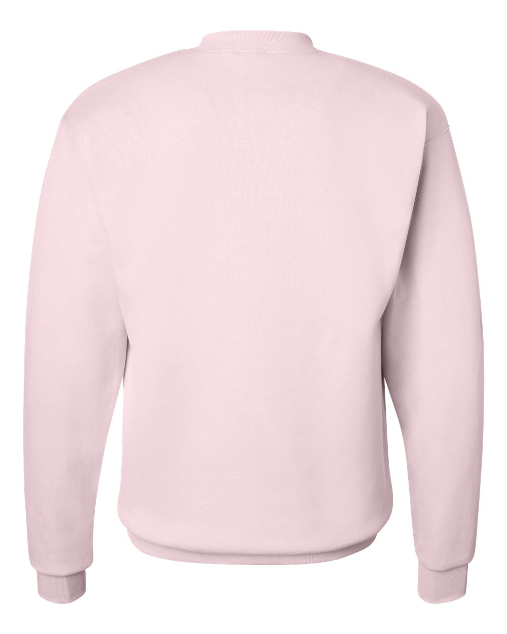 Rear View of Pale Pink Ecosmart® Crewneck Sweatshirt - P160