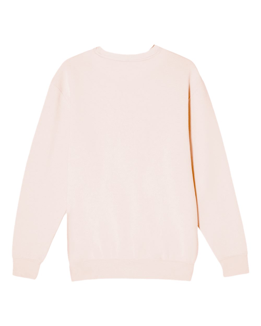 Rear View of Pale Pink Premium Crewneck Sweatshirt - LS14004