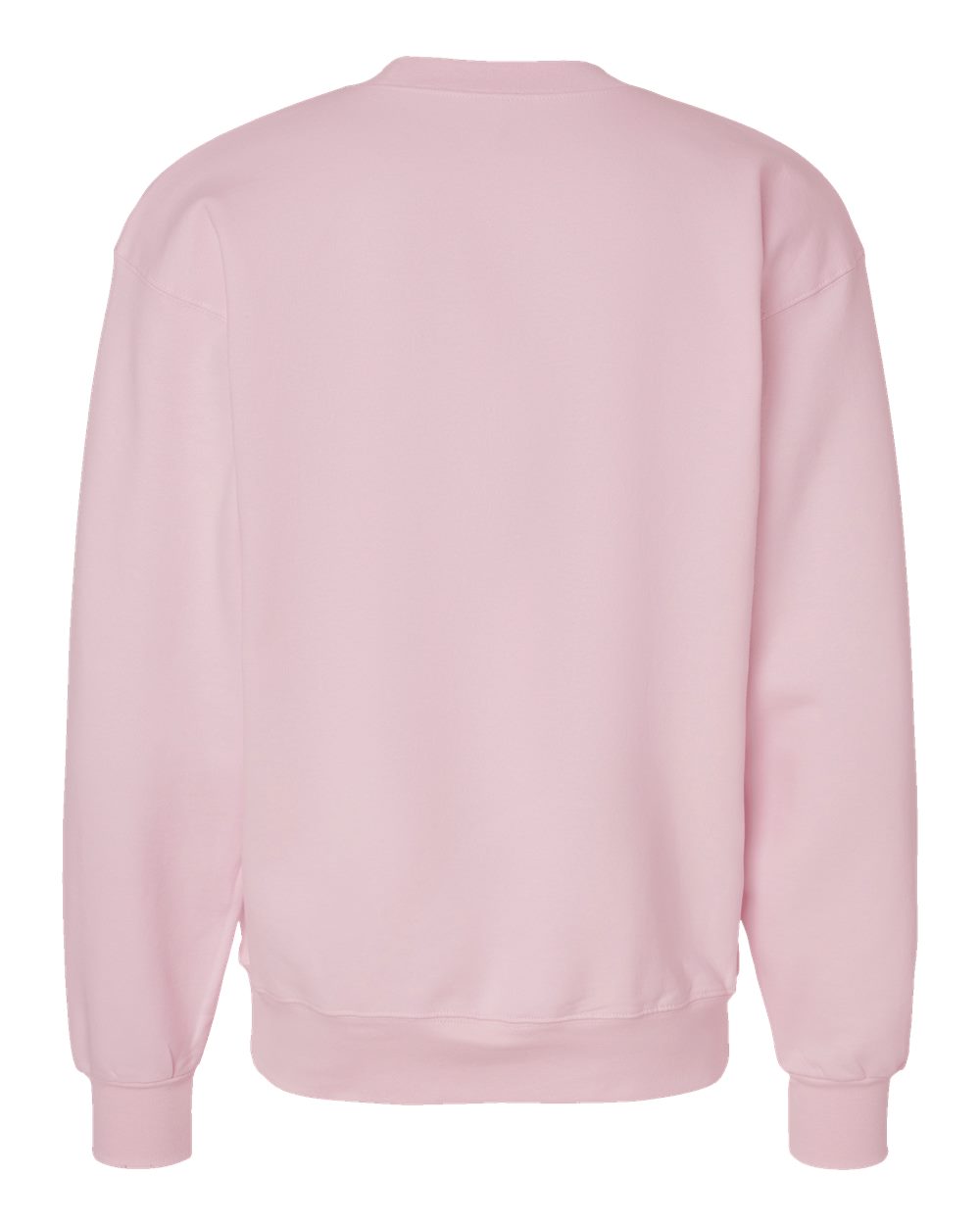Rear View of Pale Pink Ultimate Cotton® Crewneck Sweatshirt - F260