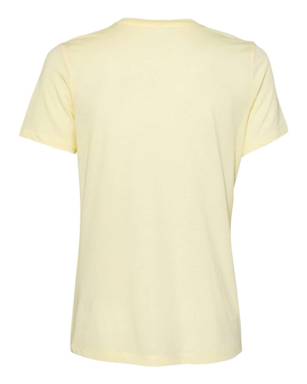 Rear View of Pale Yellow Triblend Women’s Relaxed Fit Triblend Tee - 6413