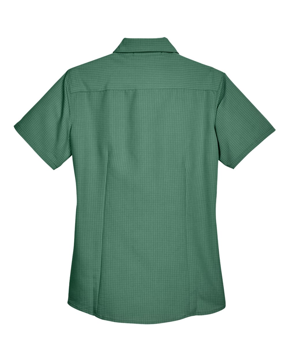 Rear View of Palm Green Women's Barbados Textured Camp Shirt - M560W