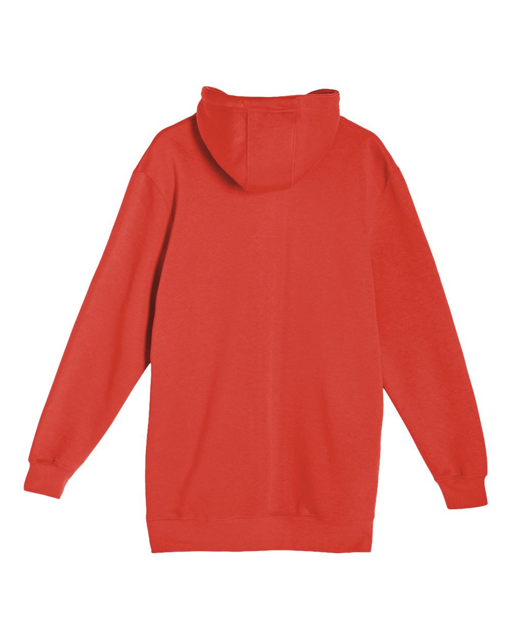 Rear View of Paprika Heavyweight Pullover Hooded Sweatshirt - LS19001