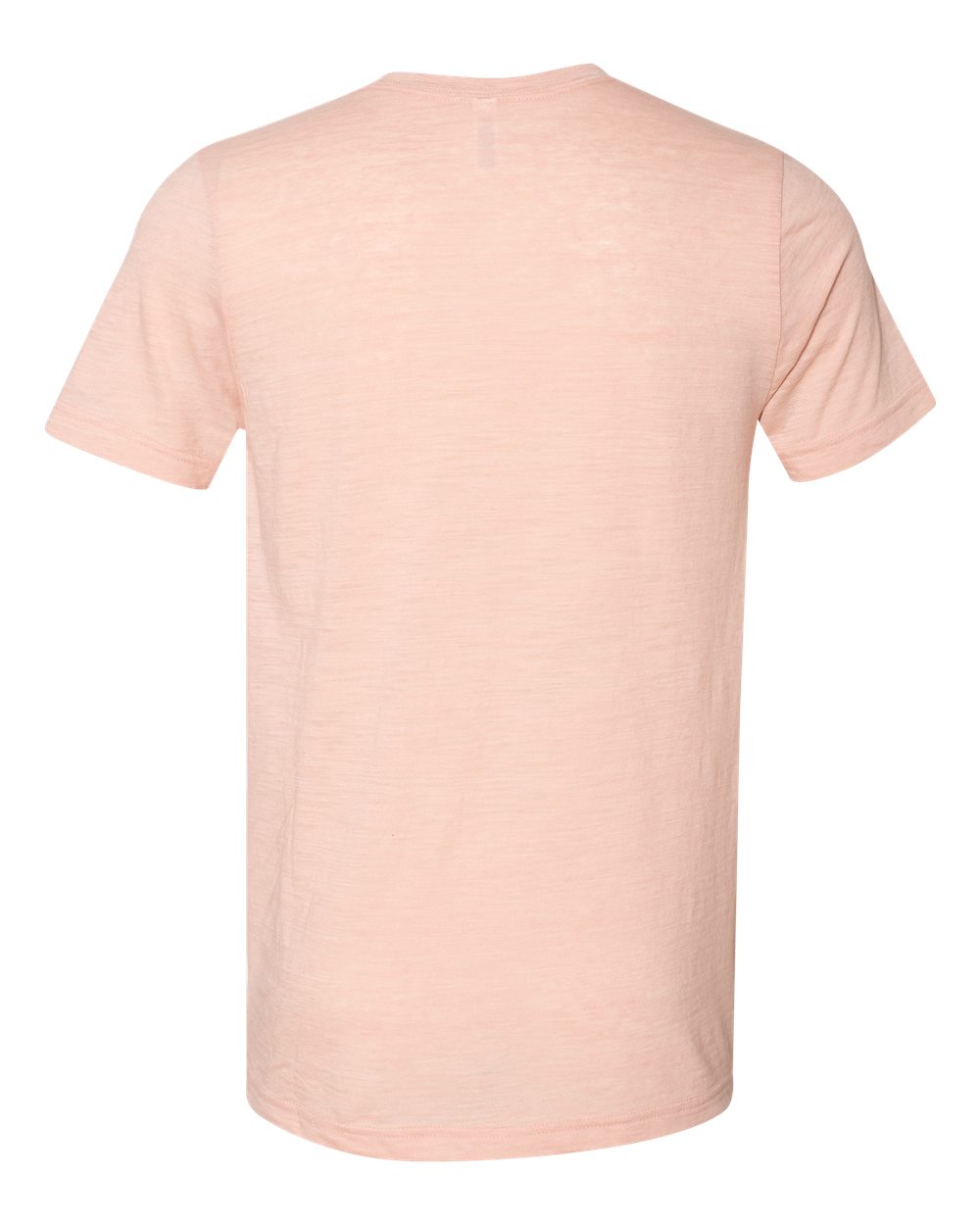 Rear View of Peach Slub Texture Tee - 3650
