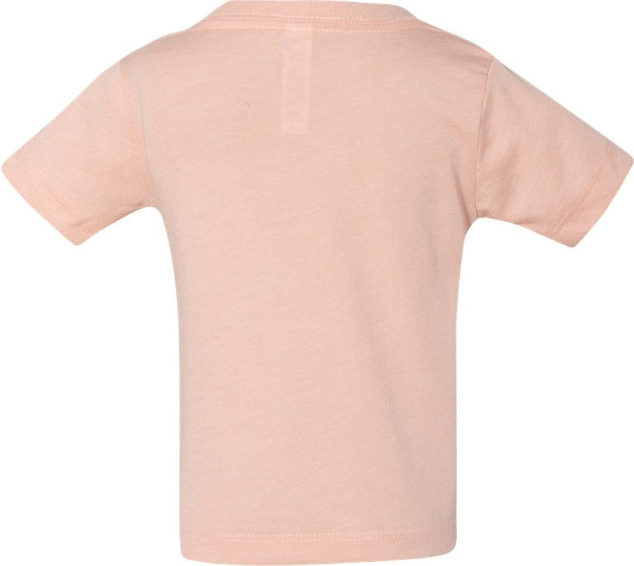 Rear View of Peach Triblend Infant Triblend Tee - 3413B