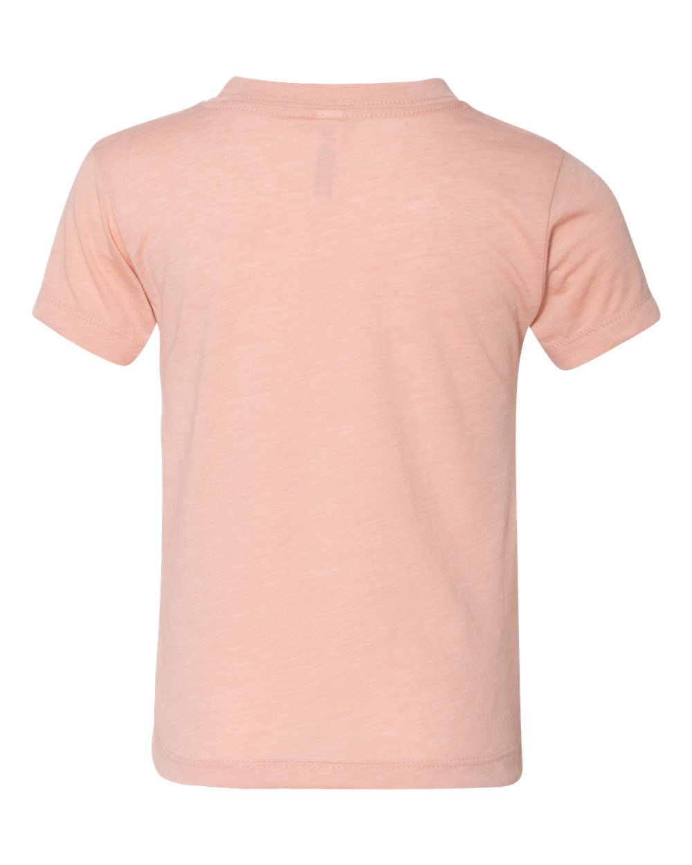 Rear View of Peach Triblend Toddler Triblend Tee - 3413T