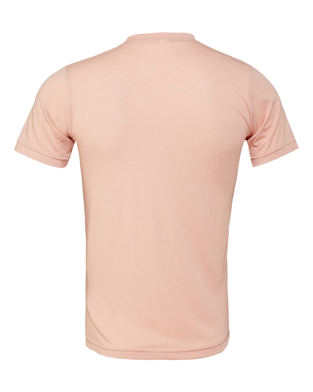 Rear View of Peach Triblend Triblend Tee - 3413