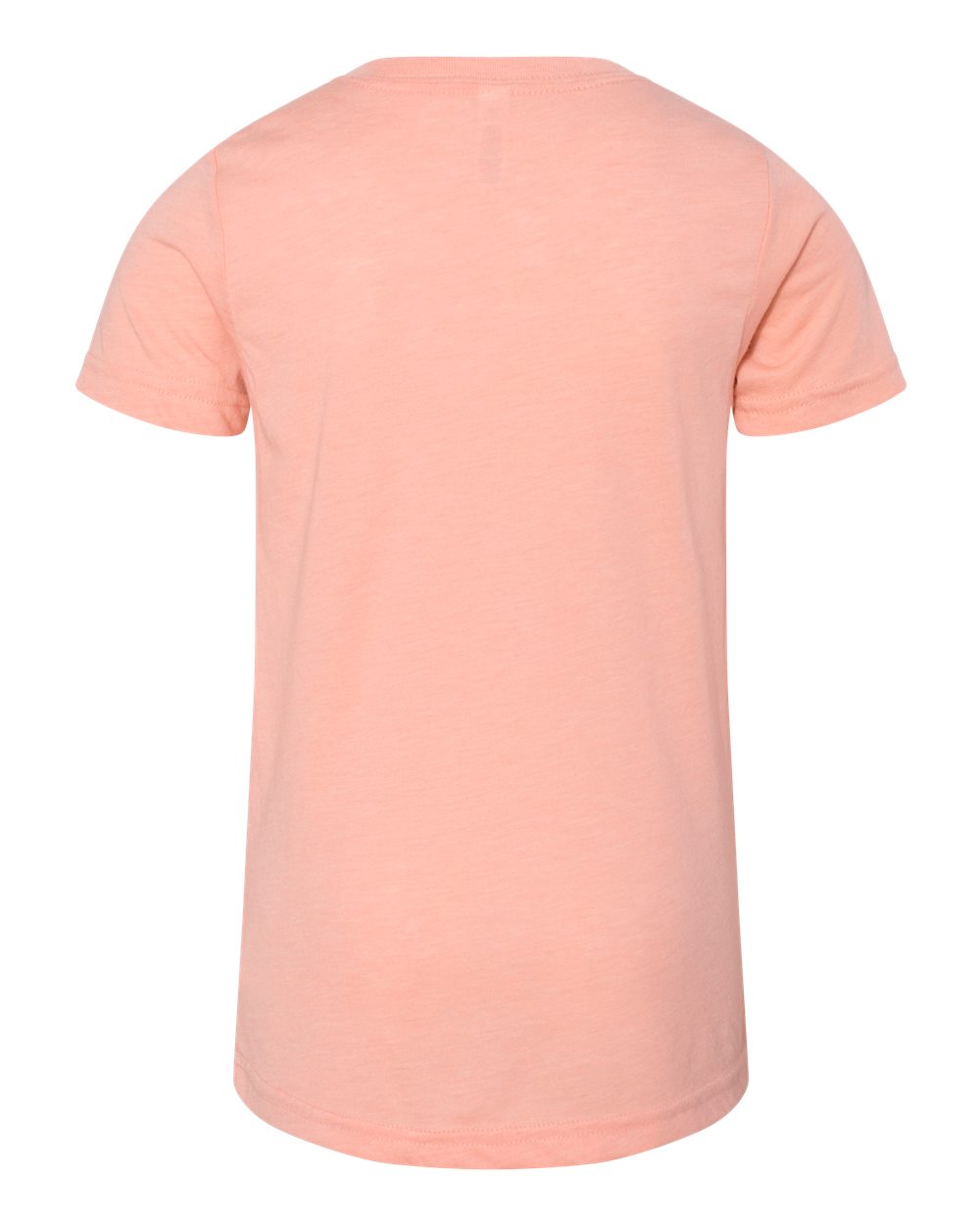 Rear View of Peach Triblend Youth Triblend Tee - 3413Y