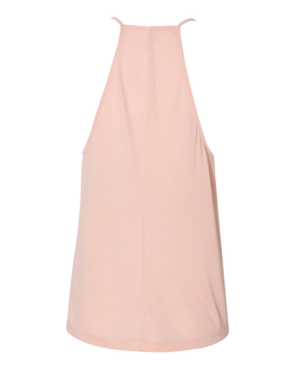 Rear View of Peach Women's Flowy High-Neck Tank - 8809
