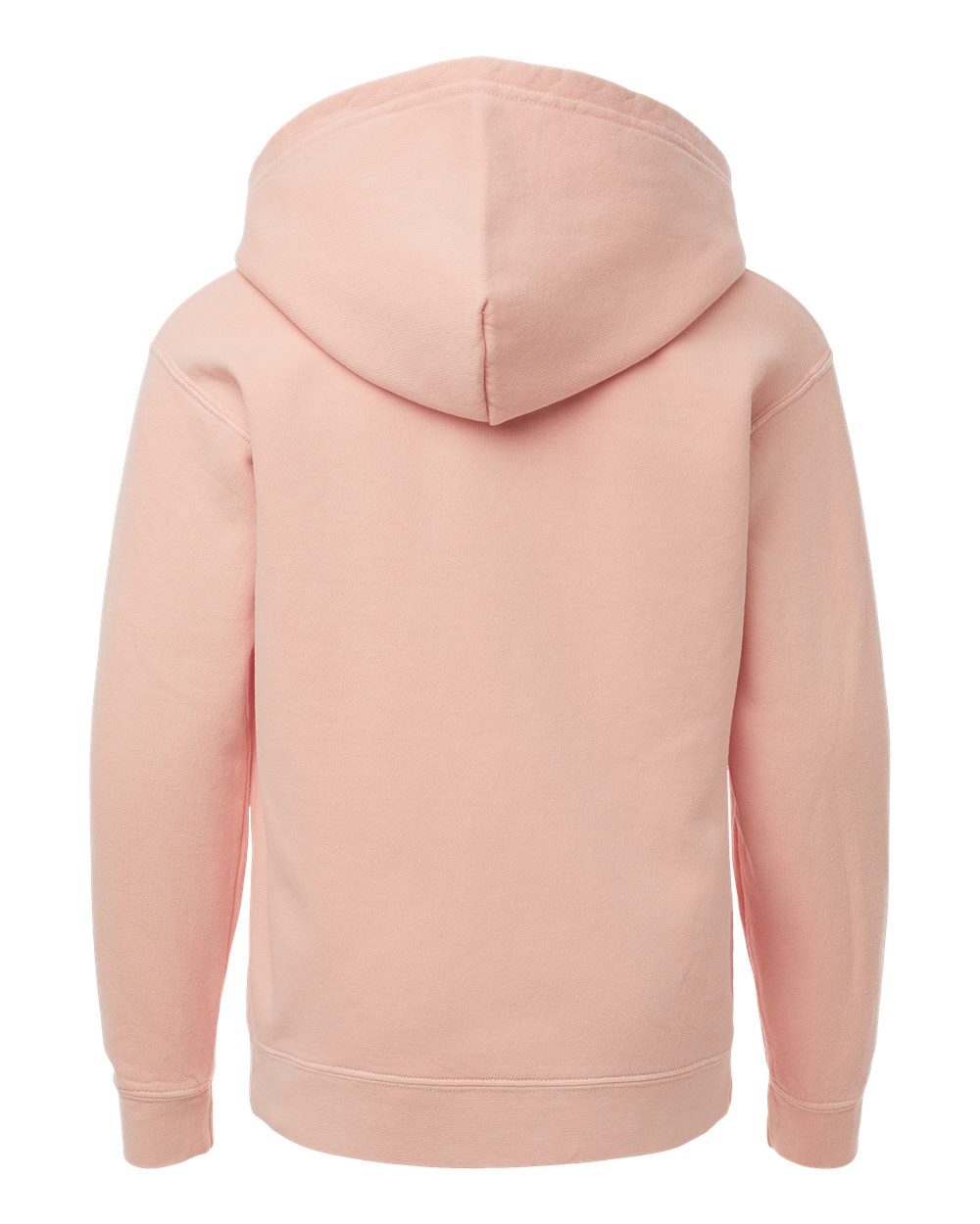 Rear View of Peachy Garment-Dyed Youth Lightweight Fleece Hooded Sweatshirt - 1467Y