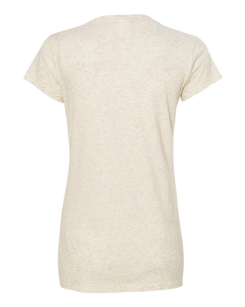 Rear View of Pearl/ Gold Women’s Glitter T-Shirt - 8138