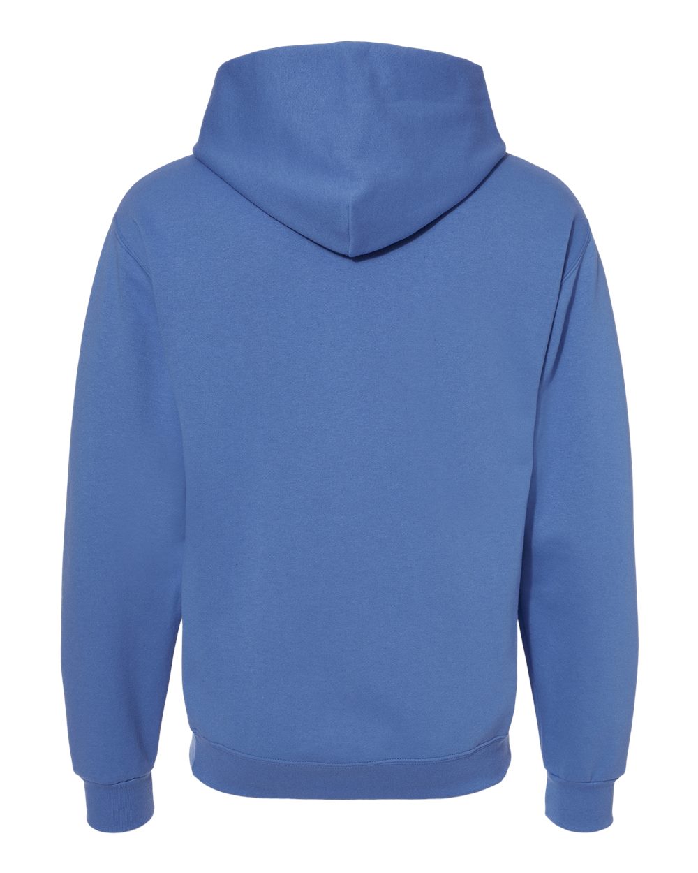 Rear View of Periwinkle Blue NuBlend® Hooded Sweatshirt - 996MR