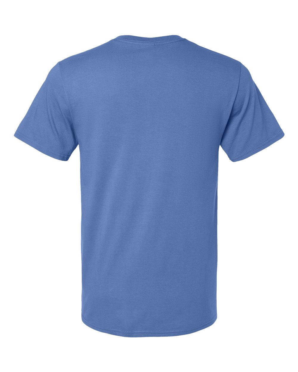Rear View of Periwinkle Blue Premium Cotton T-Shirt - 570MR