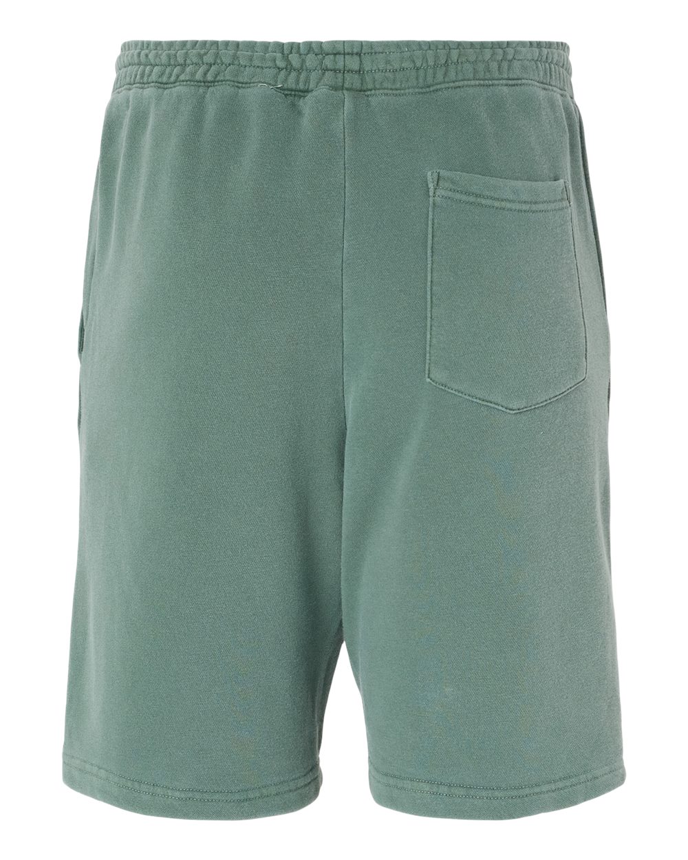 Rear View of Pigment Alpine Green Pigment-Dyed Fleece Shorts - PRM50STPD