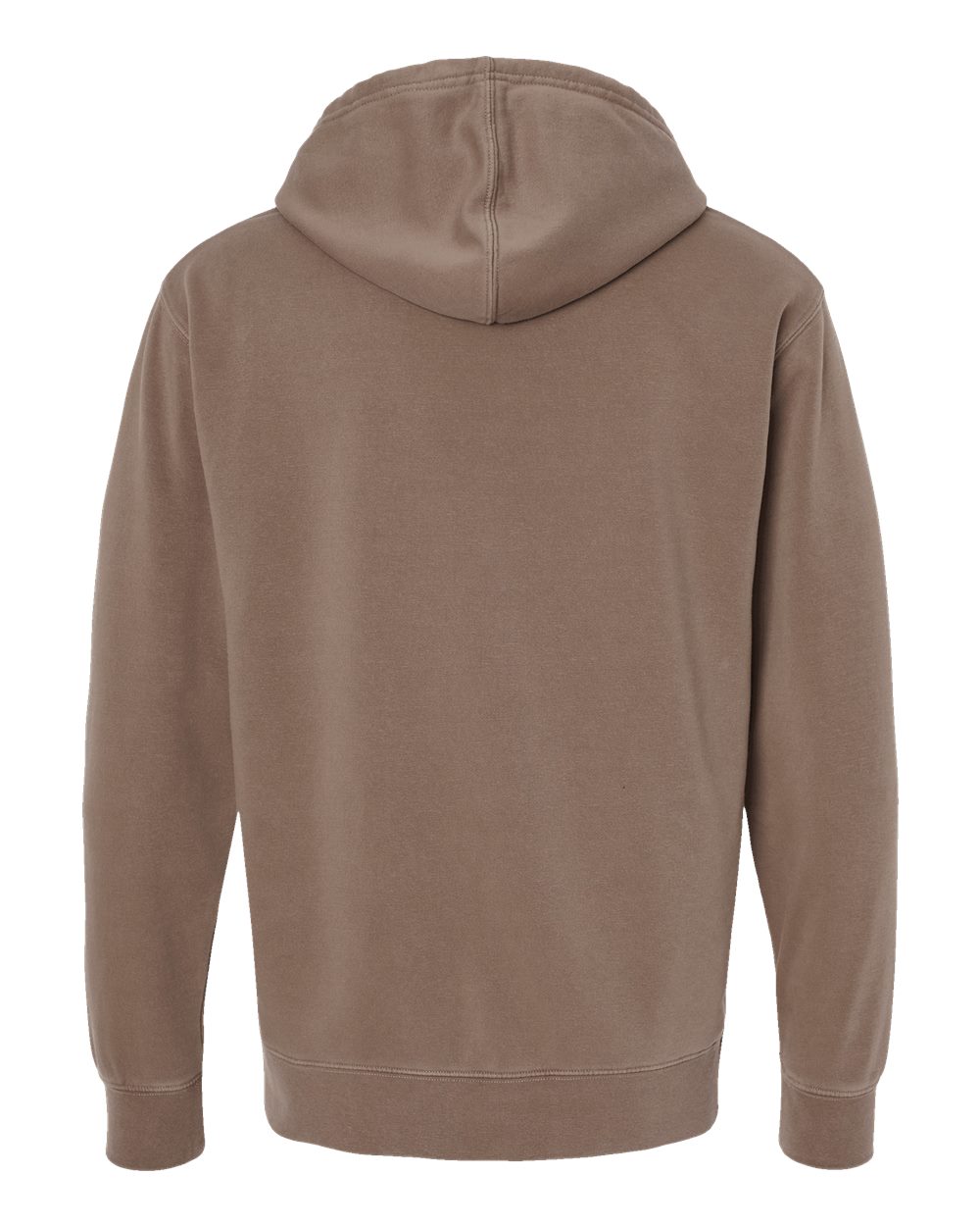 Rear View of Pigment Clay Midweight Pigment-Dyed Hooded Sweatshirt - PRM4500