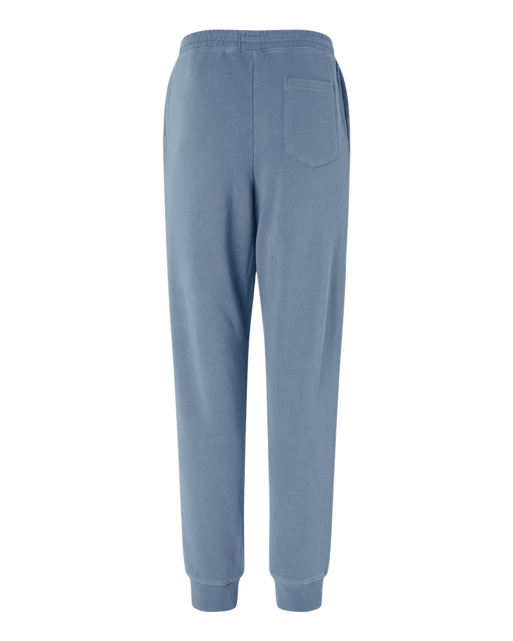 Rear View of Pigment Slate Blue Pigment-Dyed Fleece Pants - PRM50PTPD