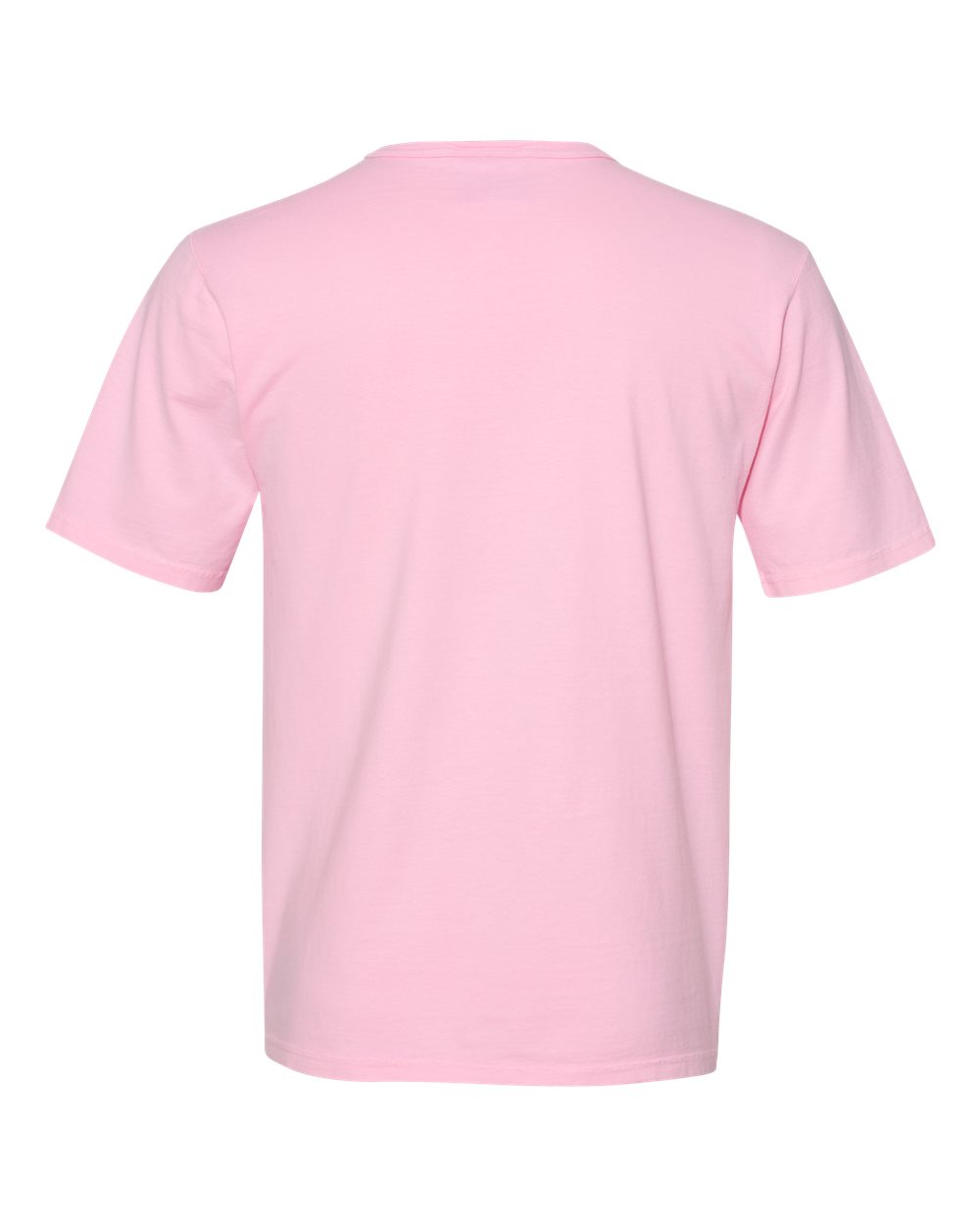 Rear View of Pink Candy Garment-Dyed T-Shirt - CD100