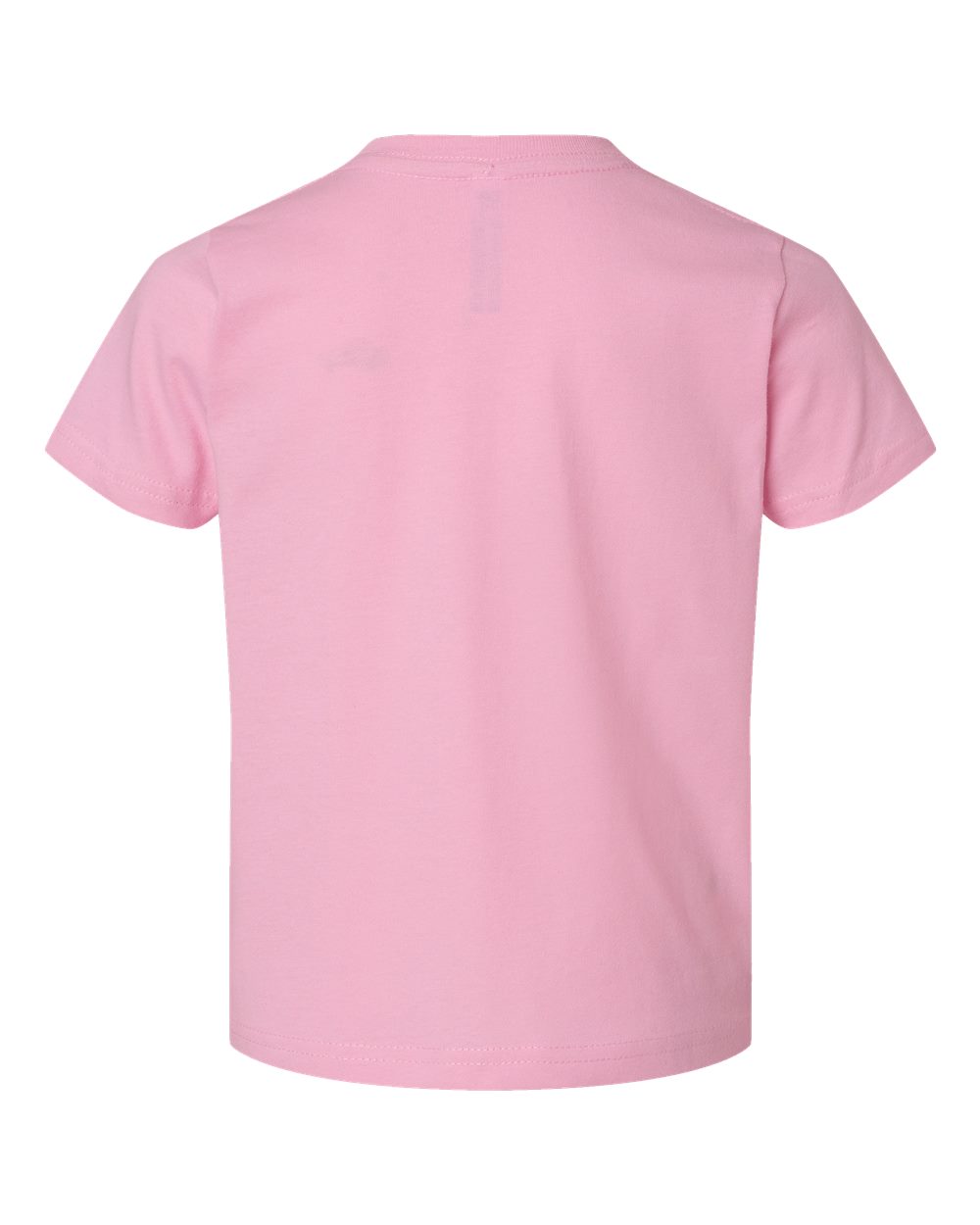 Rear View of Pink Toddler Fine Jersey Tee - 3321