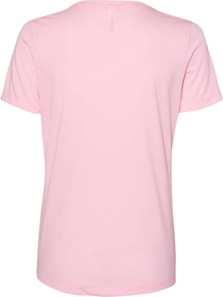 Rear View of Pink Triblend Women’s Relaxed Fit Triblend Tee - 6413