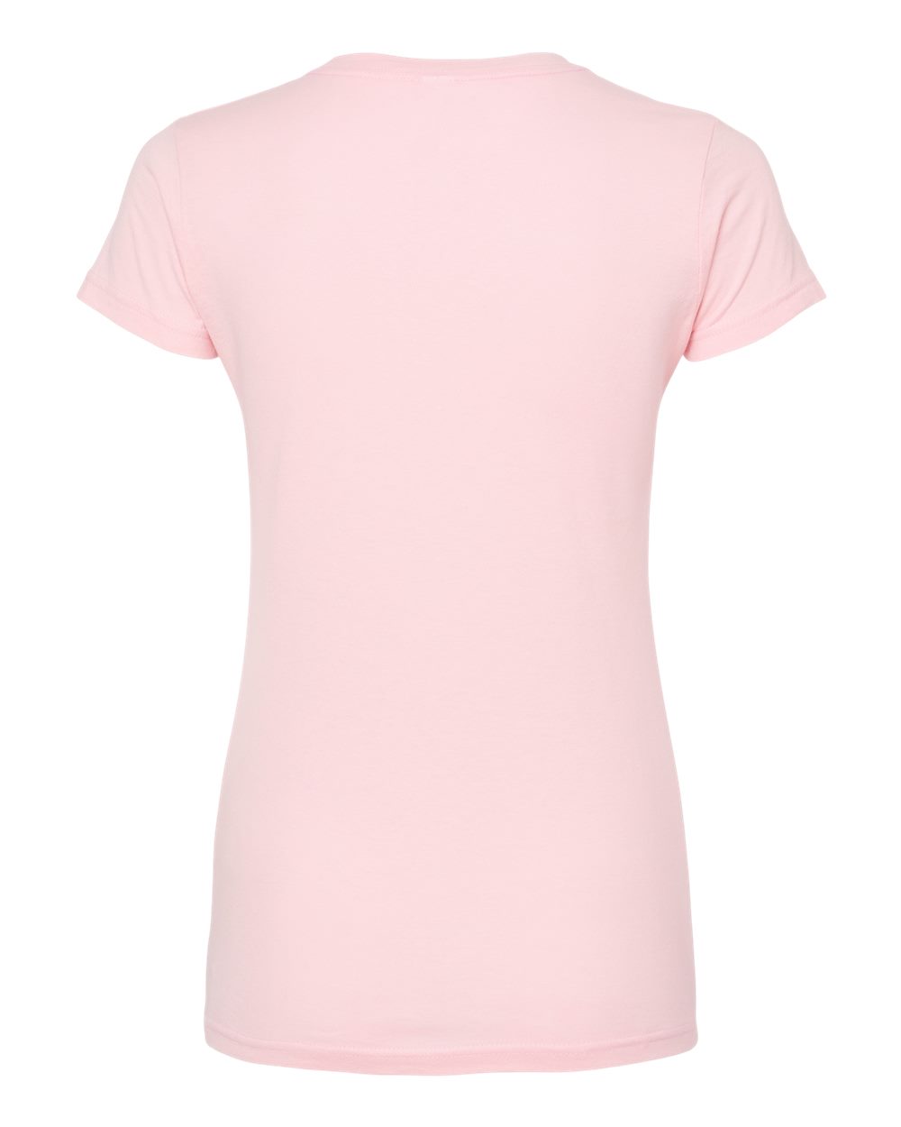 Rear View of Pink Women's Fine Jersey Slim Fit T-Shirt - 213