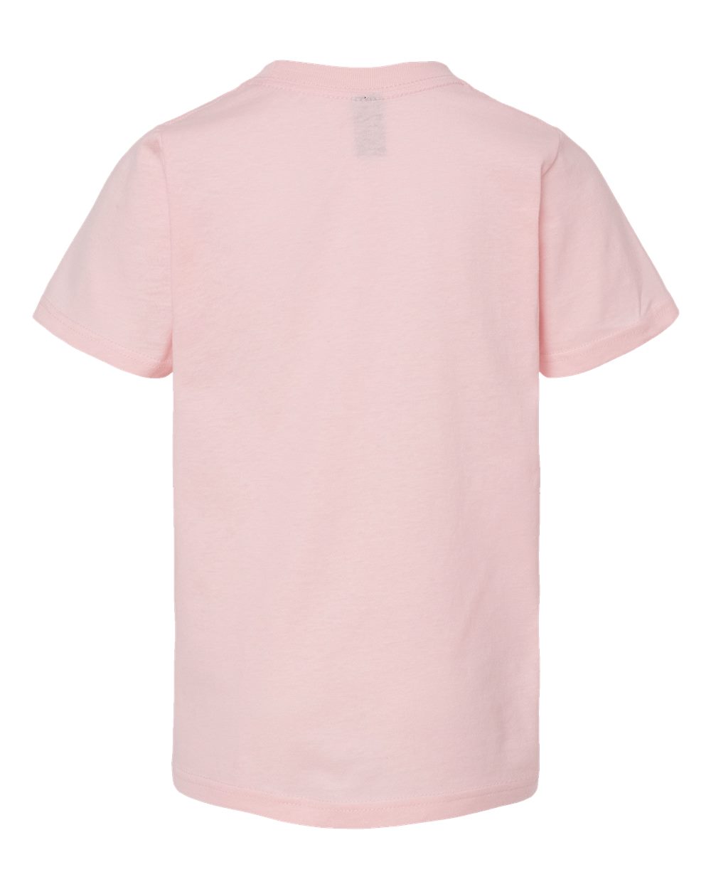 Rear View of Pink Youth Fine Jersey T-Shirt - 235
