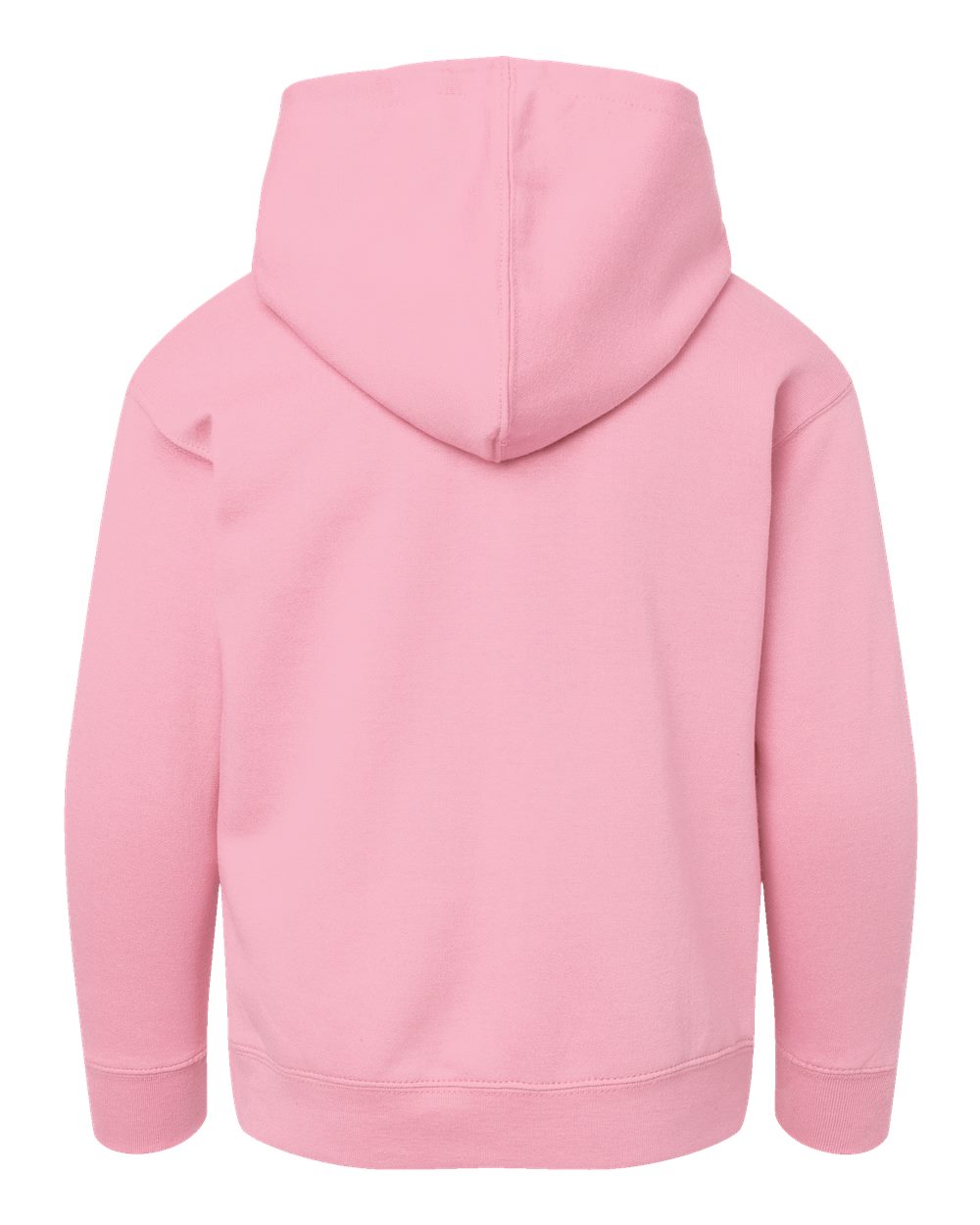 Rear View of Pink Youth Fleece Hoodie - 2296