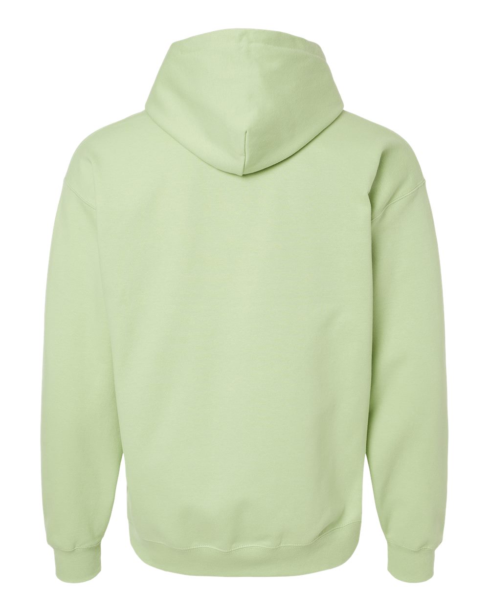 Rear View of Pistachio Softstyle® Midweight Hooded Sweatshirt - SF500