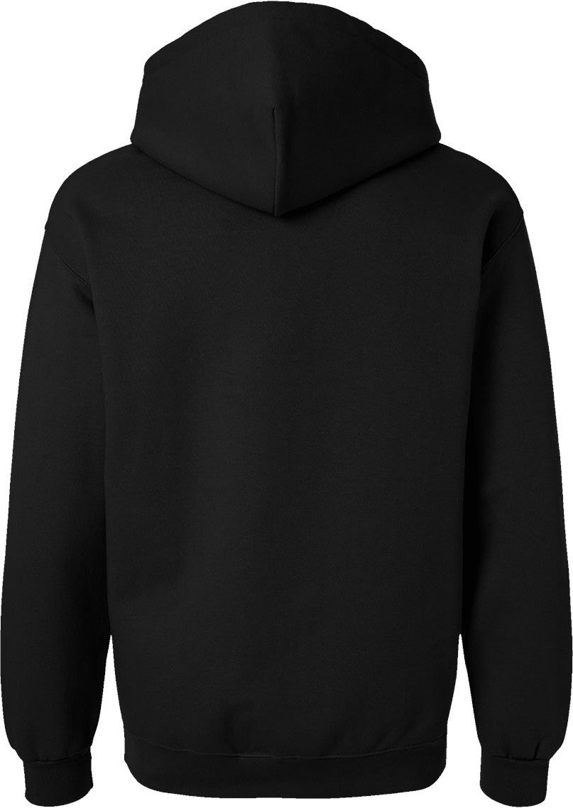 Rear View of Pitch Black Hammer™ Maxweight Hooded Sweatshirt - 19500