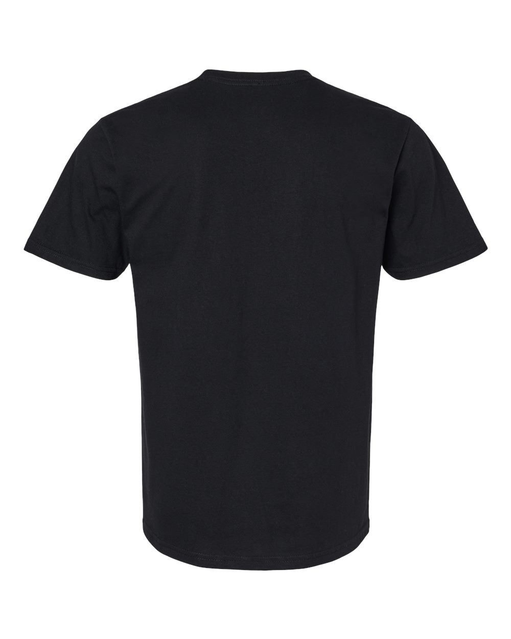 Rear View of Pitch Black Softstyle® Midweight T-Shirt - 65000