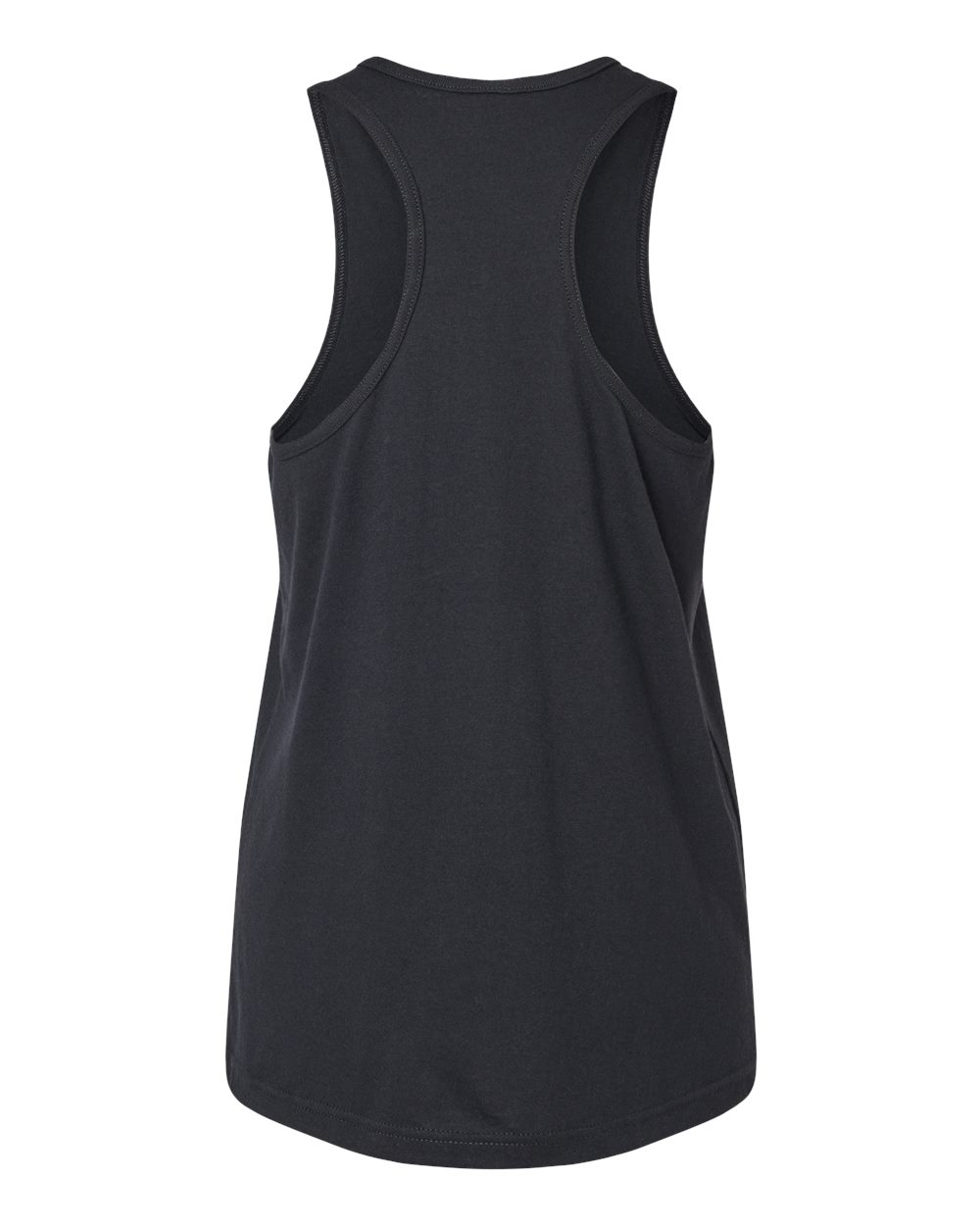 Rear View of Pitch Black Softstyle® Women’s CVC Racerback Tank Top - 64220LCVC
