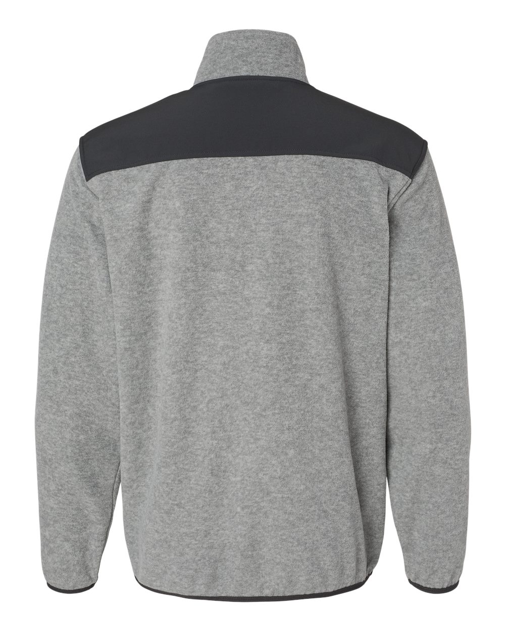 Rear View of Platinum Ranger Melange Fleece Pullover - 7353
