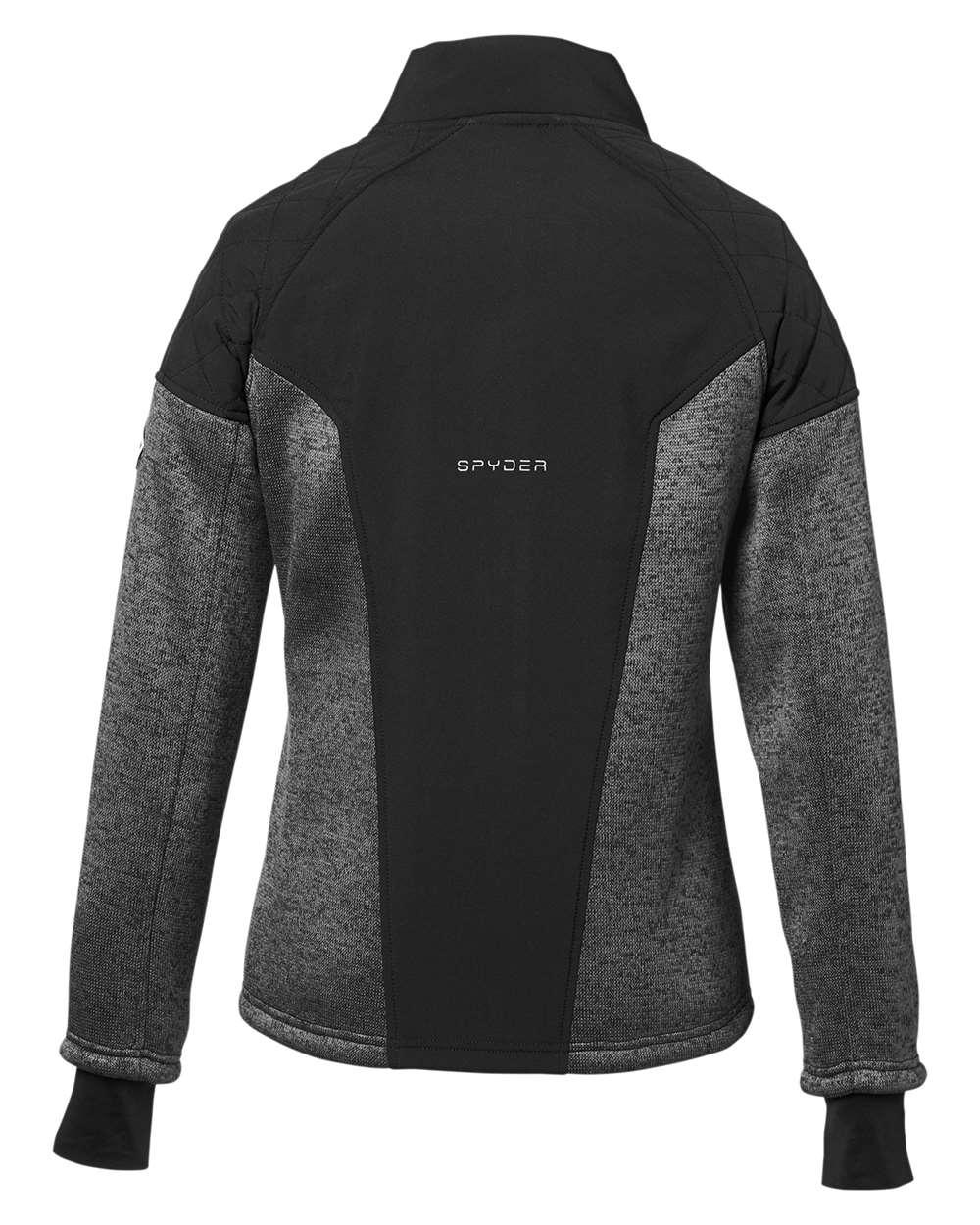 Rear View of Polar/ Black Women's Passage Sweater Jacket - S17741
