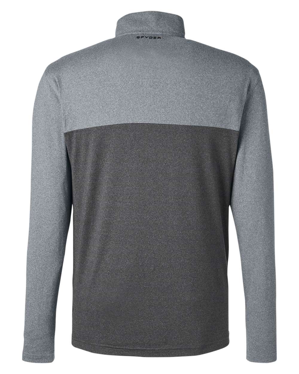 Rear View of Polar Frost/ Black Frost Spyre Flex Colorblock Quarter-Zip Pullover - S18024