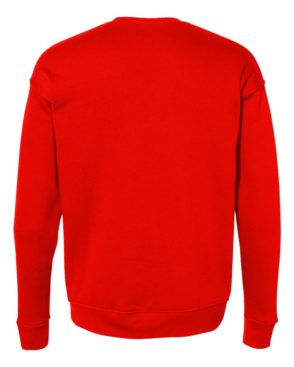 Rear View of Poppy Sponge Fleece Drop Shoulder Crewneck Sweatshirt - 3945
