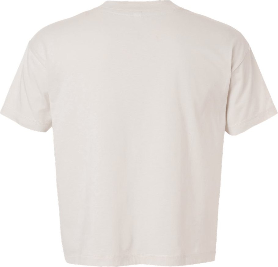 Rear View of Porcelain Relaxed Crew Tee - 3520
