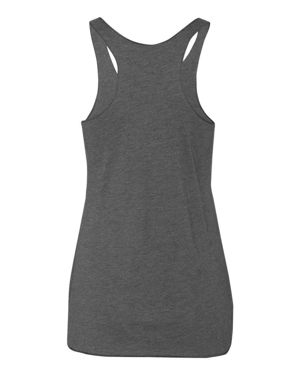 Rear View of Premium Heather Women’s Triblend Racerback Tank - 6733