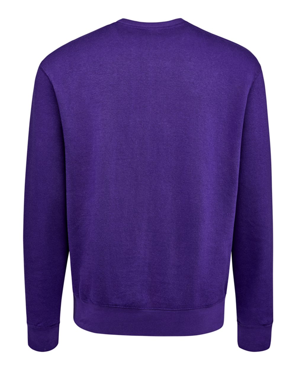 Rear View of Purple BTB Fleece Crewneck Sweatshirt - 8721