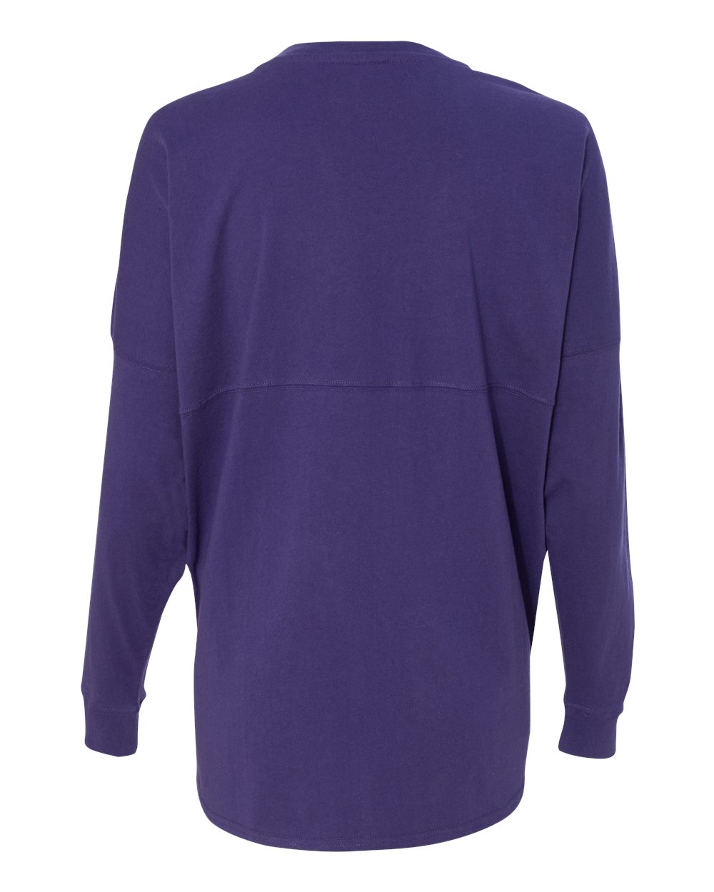 Rear View of Purple Game Day Jersey Long Sleeve T-Shirt - 8229