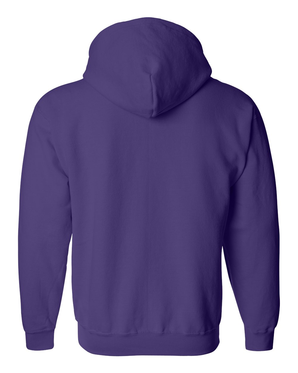 Rear View of Purple Heavy Blend™ Full-Zip Hooded Sweatshirt - 18600