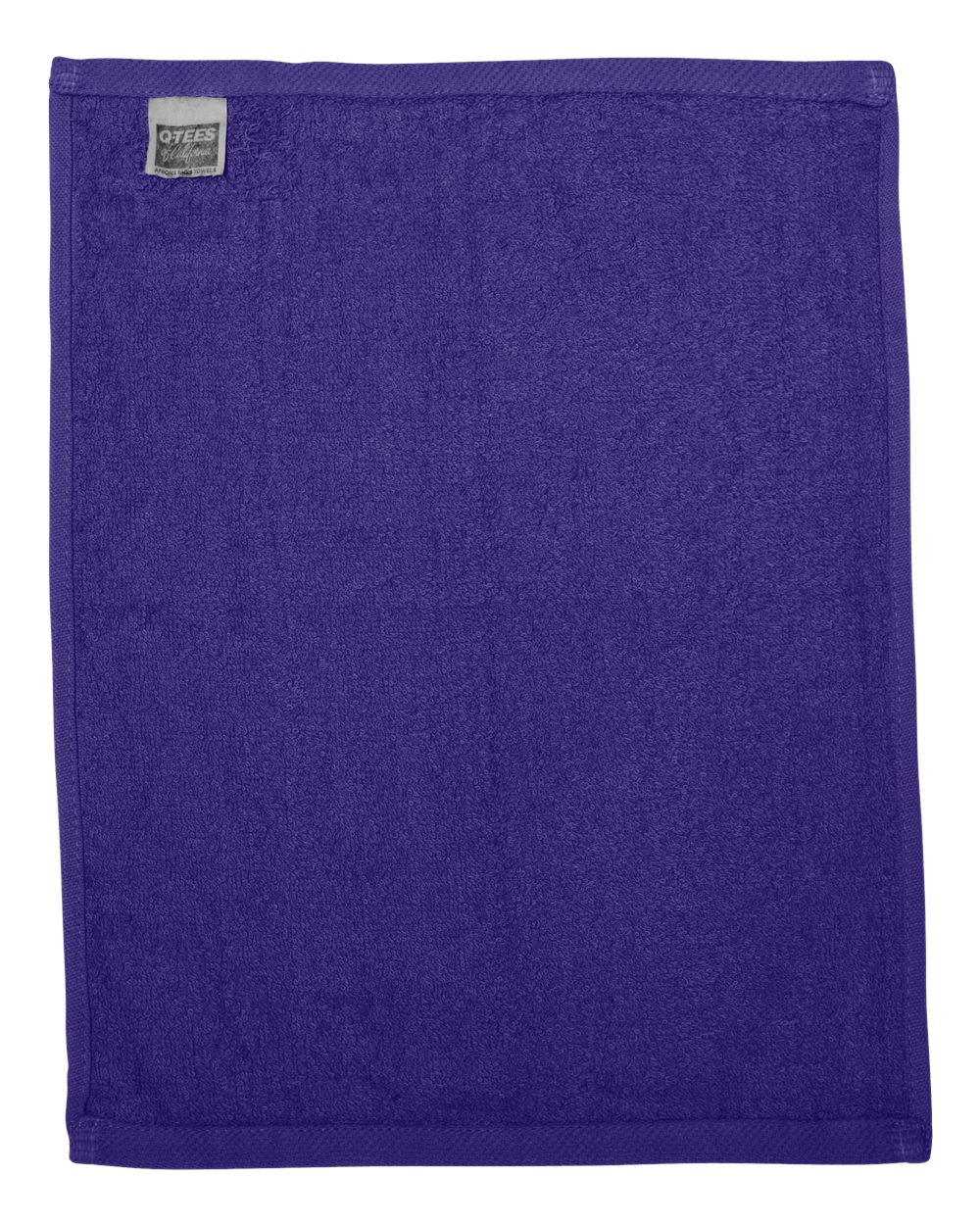 Rear View of Purple Hemmed Fingertip Towel - T600