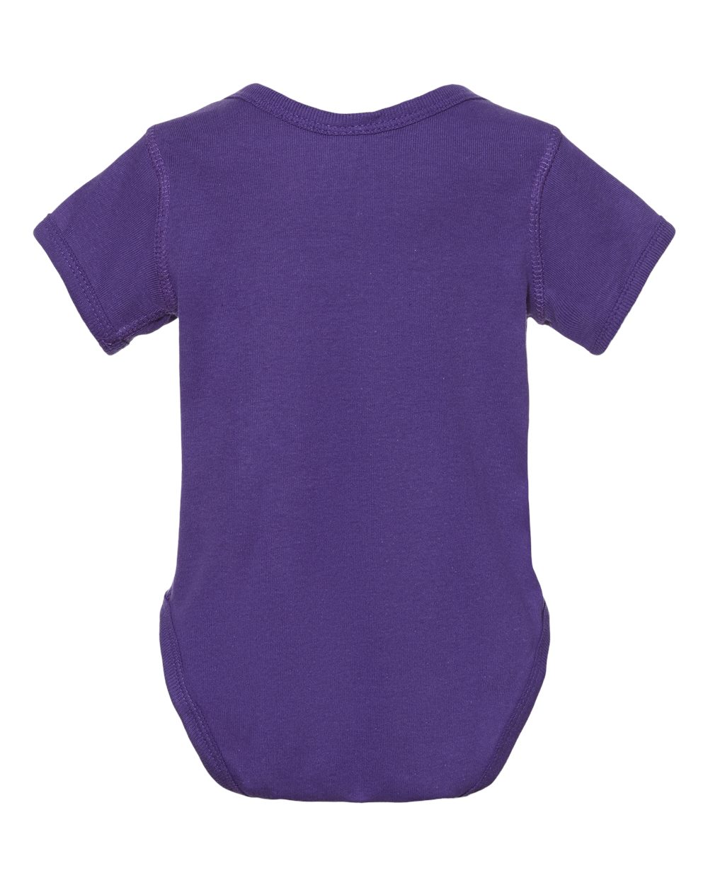 Rear View of Purple Infant Baby Rib Bodysuit - 4400