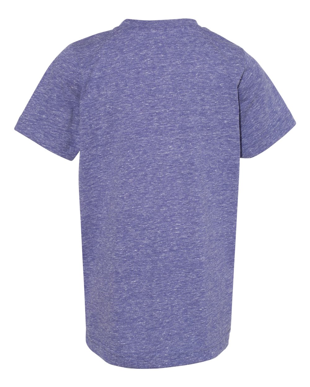 Rear View of Purple Melange Youth Harborside Mélange Tee - 6191