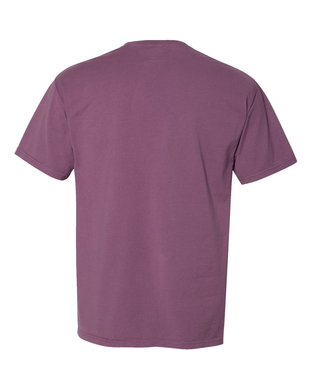 Rear View of Purple Plum Raisin Garment-Dyed Pocket T-Shirt - GDH150